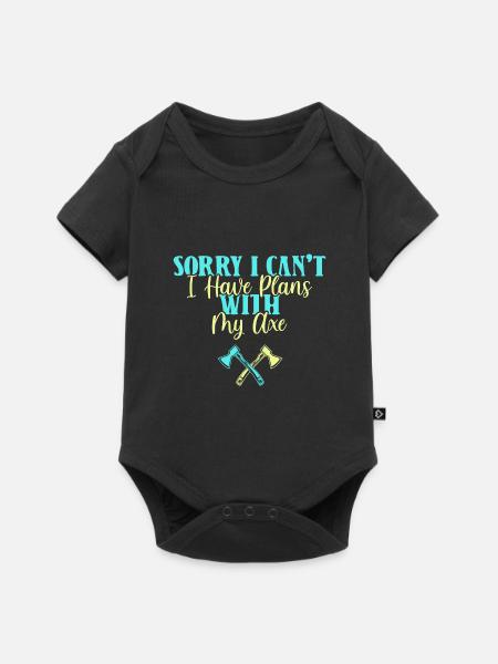 Axt werfen Axtwerfen - Baby Premium Kurzarmbody - Schwarz