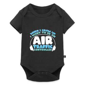 Air Traffic Controller Airport Tower - Baby Premium short-sleeve bodysuit - black - Front