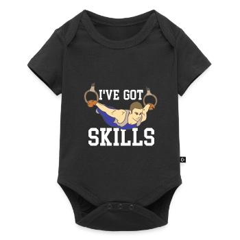 J’ai des compétences Lutte Gymnastique Gymnastique Gymnaste - Body à manches courtes Premium Bébé - noir - Devant