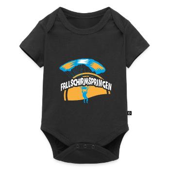 Fallschirmspringen Fallschirm Luftsport - Baby Premium Kurzarmbody - Schwarz - Vorne