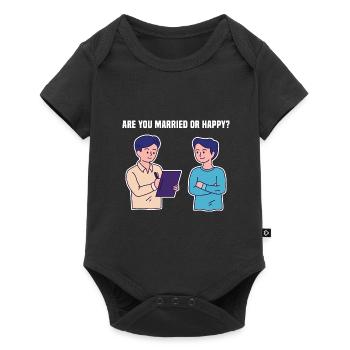 Design de mariage pour la fête des pères - Body à manches courtes Premium Bébé - noir - Devant