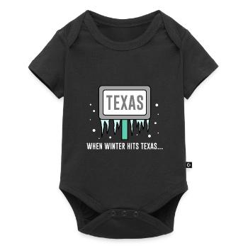 Weather in Texas Winter meets design for proud - Baby Premium short-sleeve bodysuit - black - Front