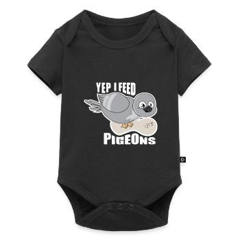 Feed Pigeons Design for Pigeon Lovers - Baby Premium short-sleeve bodysuit - black - Front