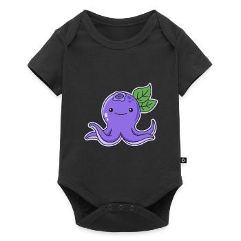 Conception de bleuet pieuvre pour les amateurs de kraken - Body à manches courtes Premium Bébé - noir - Devant