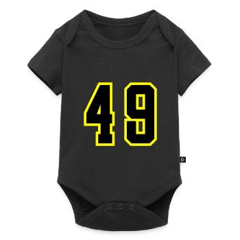 49 Number Leotard - Baby Premium short-sleeve bodysuit - black - Front