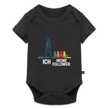 Me & My Followers – Cat Humor Design - Baby Premium short-sleeve bodysuit - black - Front
