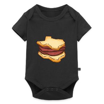 Sandwich Map Design pour les amoureux du Texas - Body à manches courtes Premium Bébé - noir - Devant