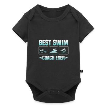 Meilleur entraîneur de natation de tous les temps pour l’entraîneur de natation - Body à manches courtes Premium Bébé - noir - Devant