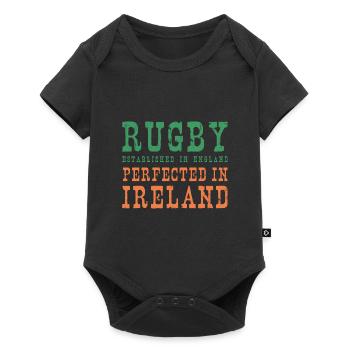 Rugby Perfected In Ireland Rugby - Baby Premium Kurzarmbody - Schwarz - Vorne
