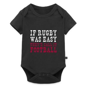 Rugby facile Ils l’appelleraient Football Angleterre Rugby - Body à manches courtes Premium Bébé - noir - Devant