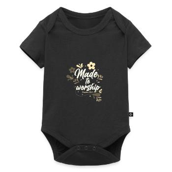 Christianity Made to Worship Christian Gift Idea - Baby Premium short-sleeve bodysuit - black - Front