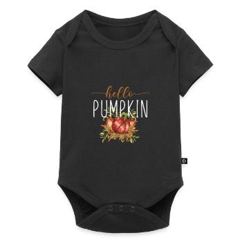 Pumpkin Spice Season Fall Autumn Hello Pumpkin - Baby Premium short-sleeve bodysuit - black - Front