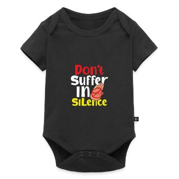 Anti Bully Gift Don't Suffer in Silence Anti - Baby Premium short-sleeve bodysuit - black - Front