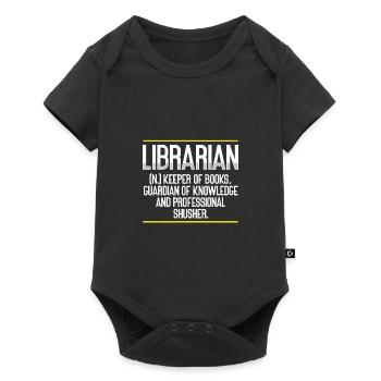 Bibliothécaire Gardien des Dons des Livres Gardien de - Body à manches courtes Premium Bébé - noir - Devant