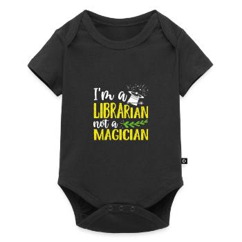 Book Lover Gift I'm a Librarian Not Magician - Baby Premium short-sleeve bodysuit - black - Front
