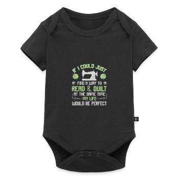 Quilter Gift Read et Quilt Same Time Life - Body à manches courtes Premium Bébé - noir - Devant
