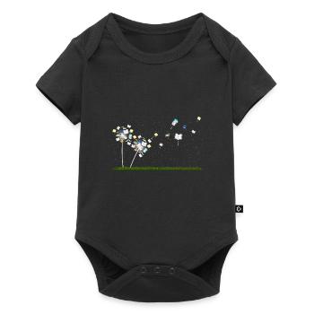 Livre Amoureux Cadeau Pissenlit Fleurs de Livres - Body à manches courtes Premium Bébé - noir - Devant