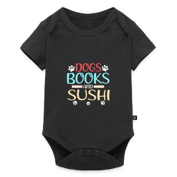 Sushi Fan Gift Dogs Livres et Sushi Dog Lover - Body à manches courtes Premium Bébé - noir - Devant