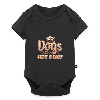 Dog Lover Gift Dogs Livres et Hot-Dogs - Body à manches courtes Premium Bébé - noir - Devant