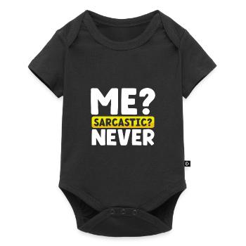 Sarcasm Gift Me Sarcastic Never Funny Sarcastic - Baby Premium short-sleeve bodysuit - black - Front