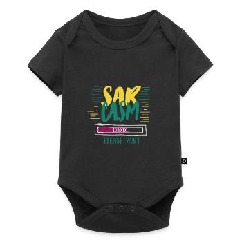 Sarcasm Loading Funny Sarcasm Gift - Baby Premium short-sleeve bodysuit - black - Front