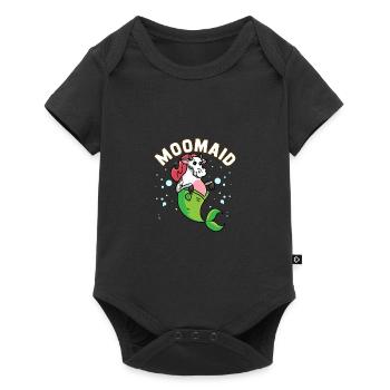 Moomaid Funny Cow Mermaid Sarcasm Gift - Baby Premium short-sleeve bodysuit - black - Front