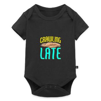 Sloth Crawling Late Funny Sarcastic Sloth - Baby Premium short-sleeve bodysuit - black - Front