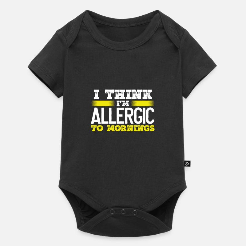 Sarkastische Allergie gegen Morgensarkasmus Geschenk - Baby Premium Kurzarmbody - Schwarz
