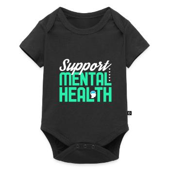 Santé mentale Mentale Gesundheit - Body à manches courtes Premium Bébé - noir - Devant