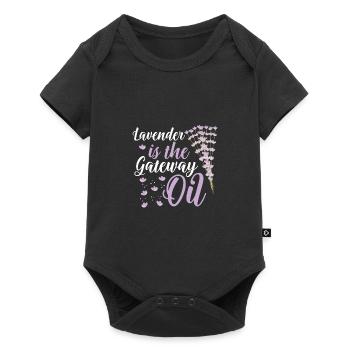 Ätherisches Öl Praktiker Geschenk Lavendel ist das - Baby Premium Kurzarmbody - Schwarz - Vorne
