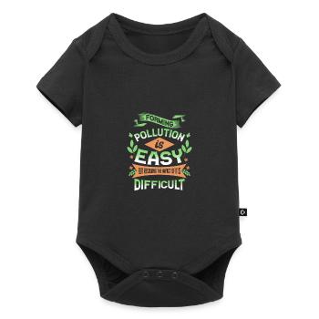 Forming Pollution is Easy Resolving Impact is - Baby Premium short-sleeve bodysuit - black - Front