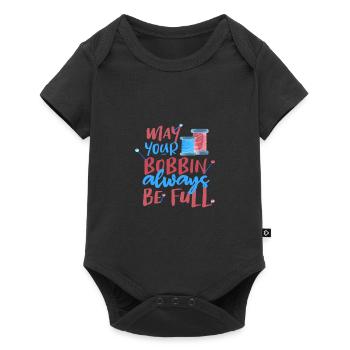 Näherin Geschenk Möge Ihre Spule immer voll sein - Baby Premium Kurzarmbody - Schwarz - Vorne