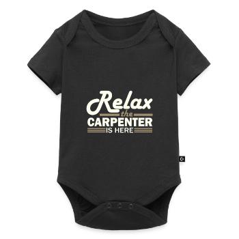 Menuiserie Humour Détendez-vous le charpentier est là - Body à manches courtes Premium Bébé - noir - Devant