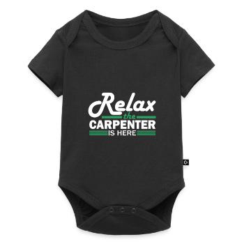 Menuiserie Humour Détendez-vous le charpentier est là - Body à manches courtes Premium Bébé - noir - Devant