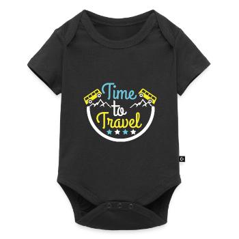 Travel, Travel, Vacation, Vacation, Traveling - Baby Premium short-sleeve bodysuit - black - Front