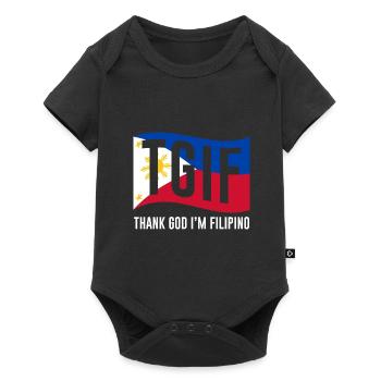 Thank goodness I'm Filipino for Filipino - Baby Premium short-sleeve bodysuit - black - Front