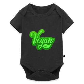Green Leaf Design for Proud Vegans - Baby Premium short-sleeve bodysuit - black - Front