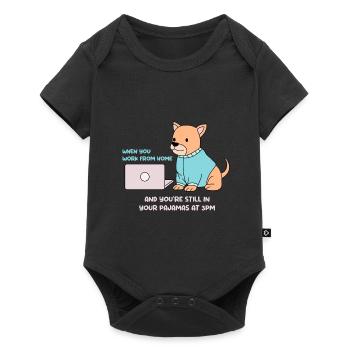 Arbeit im Pyjama Design für stolze Pinoys - Baby Premium Kurzarmbody - Schwarz - Vorne
