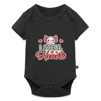 Heart-Clawing Axolotl Design for Axolotl Lovers - Baby Premium short-sleeve bodysuit - black - Front
