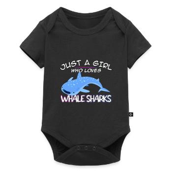 Just a Girl who loves Whale Sharks - Scuba diving - Baby Premium short-sleeve bodysuit - black - Front