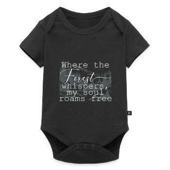 Motif de forêt avec un beau dicton - Body à manches courtes Premium Bébé - noir - Devant