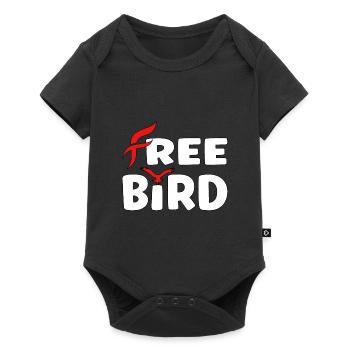 Free Bird - frei wie ein Vogel - Baby Premium short-sleeve bodysuit - black - Front