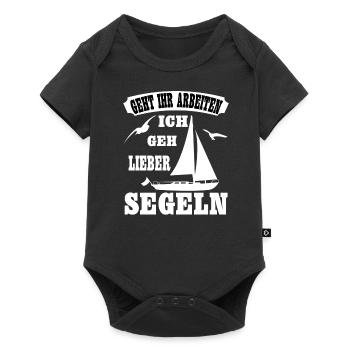 Geht Arbeiten Segeln Geschenk See Boot - Baby Premium Kurzarmbody - Schwarz - Vorne