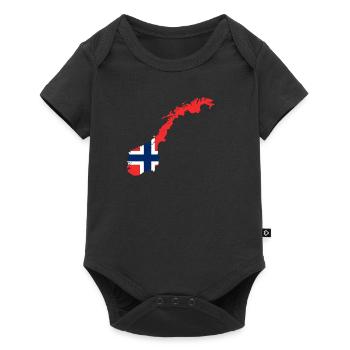 Drapeau de voyage en Norvège - Body à manches courtes Premium Bébé - noir - Devant