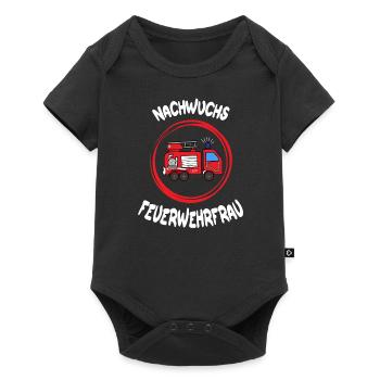 junior firefighter gift firefighter - Baby Premium short-sleeve bodysuit - black - Front