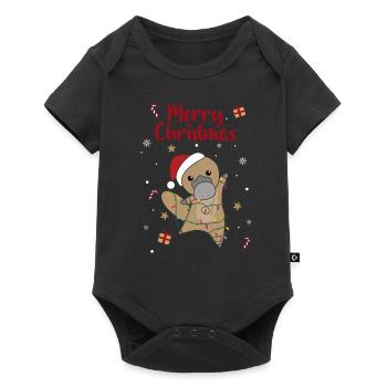 Platypus Christmas Platypuses cute animals - Baby Premium short-sleeve bodysuit - black - Front
