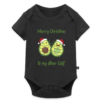 Avocado Christmas Lights Funny Avocados - Baby Premium short-sleeve bodysuit - black - Front