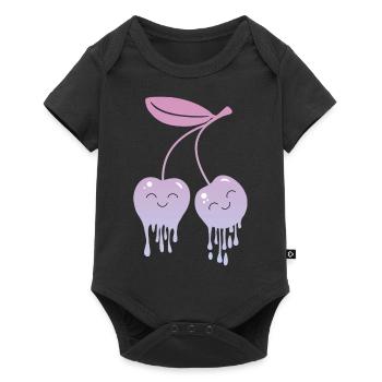 Melting Cherries Kawaii - Baby Premium short-sleeve bodysuit - black - Front