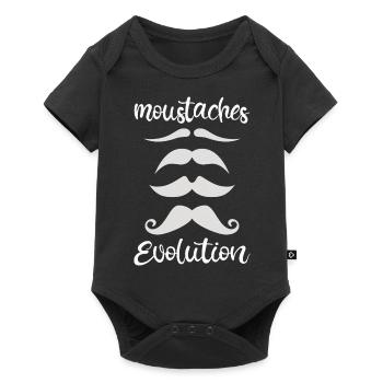 Moustache evolution - Baby Premium short-sleeve bodysuit - black - Front