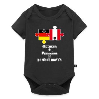 Puzzle péruvien allemand - Body à manches courtes Premium Bébé - noir - Devant